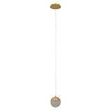PENDANT LED LIGHT 9W 3000K GOLD ALUMINIUM - ACRYLIC