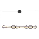 PENDANT LED LIGHT 37W 3000K METAL-GLASS, BLACK-SMOKED GREY