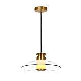 PENDANT LED LIGHT 10W 3000K BRUSHED BRASS - CLEAR GLASS