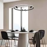 PENDANT LED LIGHT 39W+4X5W  3000K ALUMINIUM -SILICON BLACK MATT