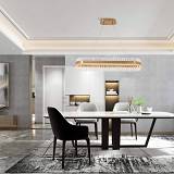 PENDANT LED LIGHT 68W 3000K STAINLESS STEEL-GLASS  GOLD MATT