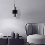 PENDANT LIGHT E27 MAX 40W BLACK MATT CHROME CLASS