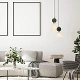 PENDANT LAMP E14 MAX 15W GREEN MARBLE - BRASS