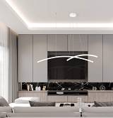 LED PENDANT LIGHT  41W 3000K ALUMINΙUM & ACRYLIC WHITE