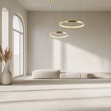 PENDANT LIGHT 34W 3000K ALUMINIUM-ACRYLIC   BRUSHED GOLD MATT