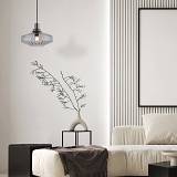 PENDANT LIGHT E27 MAX 40W METAL-GLASS ANODISED DARK GREY
