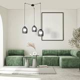PENDANT LIGHT 3XG9 GLASS SANDY BLACK