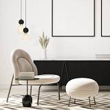 PENDANT LAMP E14 MAX 15W BLACK MARBLE - BRASS