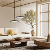 PENDANT LED LIGHT 17W 3000K BLACK MATT - BRUSHED BRASS