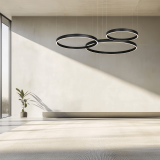 PENDANT LED LIGHT UP-DOWN 174W 3000K BLACK ALUMINIUM - ACRYLIC