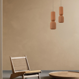 PENDANT LIGHT 1xE27 LED MAX 11W TERRACOTTA - SANDY BLACK CLAY - METAL
