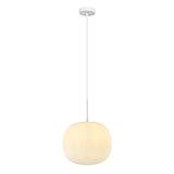 GLASS PENDANT LAMP  1XE27 MAX 40W FROST WHITE GLASS &  MATT WHITE METAL