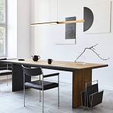 PENDANT LED LINE LIGHT 44W 3000K TRIAC SANDY BLACK - BRASS