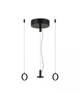 CEILING BASE WITH DRIVER FOR 15W MAX PLUG & PLAY MODULAR SYSTEM BLACK