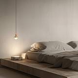 PENDANT LED LIGHT 8W 3000K CERAMIC - METAL - GLASS, BRASS