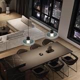 PENDANT LED LIGHT 10W 3000K SANDY BLACK - SMOKED GLASS