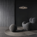 PENDANT LED LIGHT 13W ACOUSTIC LIGHT GREY - BLACK