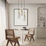 PENDANT LIGHT 3XE14 MAX 40W GLASS ANTIQUE BRASS