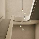 PENDANT LED LIGHT 40W 3000K CERAMIC - METAL - GLASS, BRASS