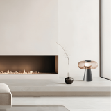 TABLE LED LIGHT 18W 3000K BLACK MATT, TOUCH DIM - TAWNY GLASS