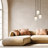 PENDANT LED LIGHT 20W 3000K METAL-GLASS GOLD