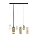 PENDANT LED  LINE LIGHT 26W 3000K SANDY BLACK - CHAMPAGNE GLASS