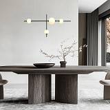 LED PENDANT LIGHT  19W 3000K GLASS & METAL  WHITE-BLACK