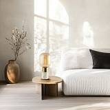 TABLE LAMP E27 MAX 25W GLASS  AMBER -BRASS - WHITE  ON/OFF SWITCH