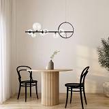 PENDANT LED LIGHT 14W + 7XG9 METAL-GLASS BLACK