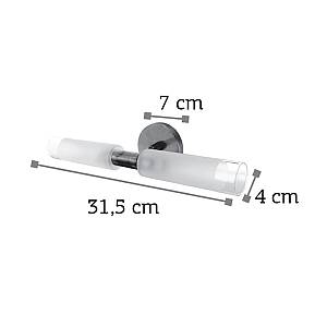 Επιτοίχιο φωτιστικό από οξυντέ μέταλλο και αμμοβολή γυαλί 2XG9 D:31,5cm (1039-Οξυντέ)