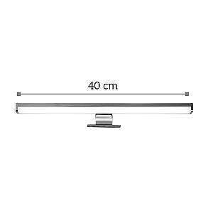 Επιτοίχιο φωτιστικό LED 10W 4000K από πλαστικό σε χρώμιο απόχρωση D:40cm (1043-Β)