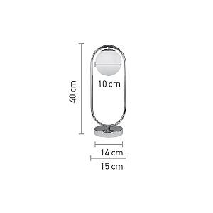 Επιτραπέζιο φωτιστικό σε μαύρη απόχρωση και λευκή οπαλίνα 1XG9 D:40cm (3016-BL)