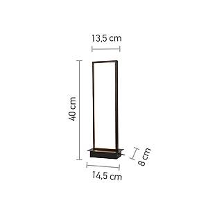 Επιτραπέζιο φωτιστικό LED 16W 3000K από αλουμίνιο σε μαύρη απόχρωση D:40cm (3020)