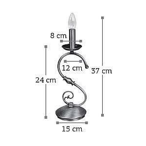 Επιτραπέζιο φωτιστικό από οξυντέ μέταλλο 1XE14 D:37cm (3443)