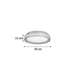 Πλαφονιέρα οροφής από χρώμιο μέταλλο και κρύσταλλα (42013-Γ)