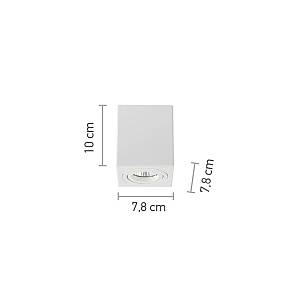 Φωτιστικό οροφής από λευκό μέταλλο 1XGU10 D:7,8cm (42026-WH)