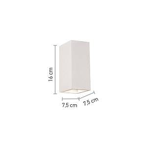 Επιτοίχιο φωτιστικό λευκό από γύψο 2XGU10 D:16cm (43033)