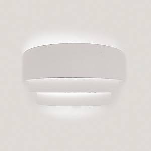 Επιτοίχιο φωτιστικό λευκό από γύψο 1XE14 D:29cm (43388)