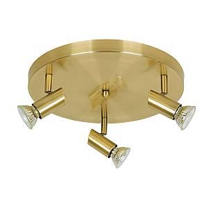 Επιτοίχιο σποτ από μέταλλο σε νίκελ ματ απόχρωση 3XGU10 D:25cm (9075-3Φ-Νίκελ Ματ)