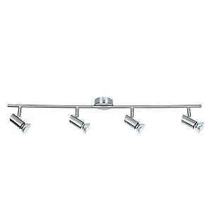 Επιτοίχιο σποτ από μέταλλο σε νίκελ ματ απόχρωση 4XGU10 D:80cm (9076-4Φ-Νίκελ Ματ)