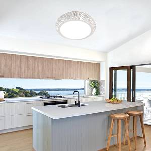 Πλαφονιέρα οροφής λευκή από γύψο 4XE27 D:50cm (42155-Α)