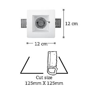 Χωνευτό σποτ λευκό από γύψο 1XGU10 D:12cm (Χ0001)