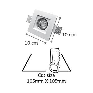 Χωνευτό σποτ λευκό από γύψο 1XGU10 D:10cm (Χ0005)