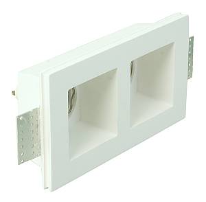 Χωνευτό σποτ λευκό από γύψο 2XGU10 IP44 D:21,5cm (Χ0007)