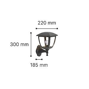 it-Lighting Avalanche 1xE27 Outdoor Wall Lamp Black D:22cmx30cm (80201214)