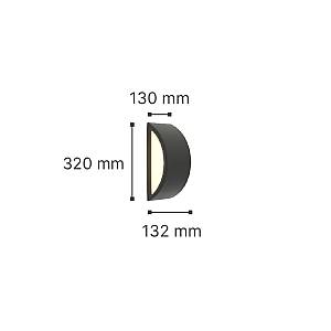 it-Lighting Clear 1xΕ27 Outdoor Up-Down Wall Lamp Anthracite D32cmx13cm (80202744)