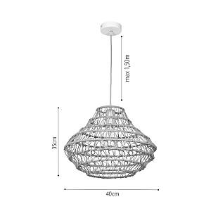 Κρεμαστό Φωτιστικό από σχοινί 1xE27 D:40cm (4042)