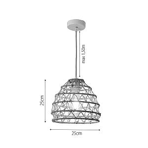 Κρεμαστό Φωτιστικό από σχοινί 1xE27 D:25cm (4047-B)