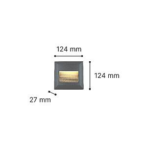 it-Lighting Salmon LED 2W 3CCT Outdoor Wall Lamp Grey D:12.4cmx12.4cm (80201830)