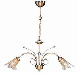 Φωτιστικό Πολύφωτο 2φ Μέταλλο μπρονζέ/Γυαλί Ε14